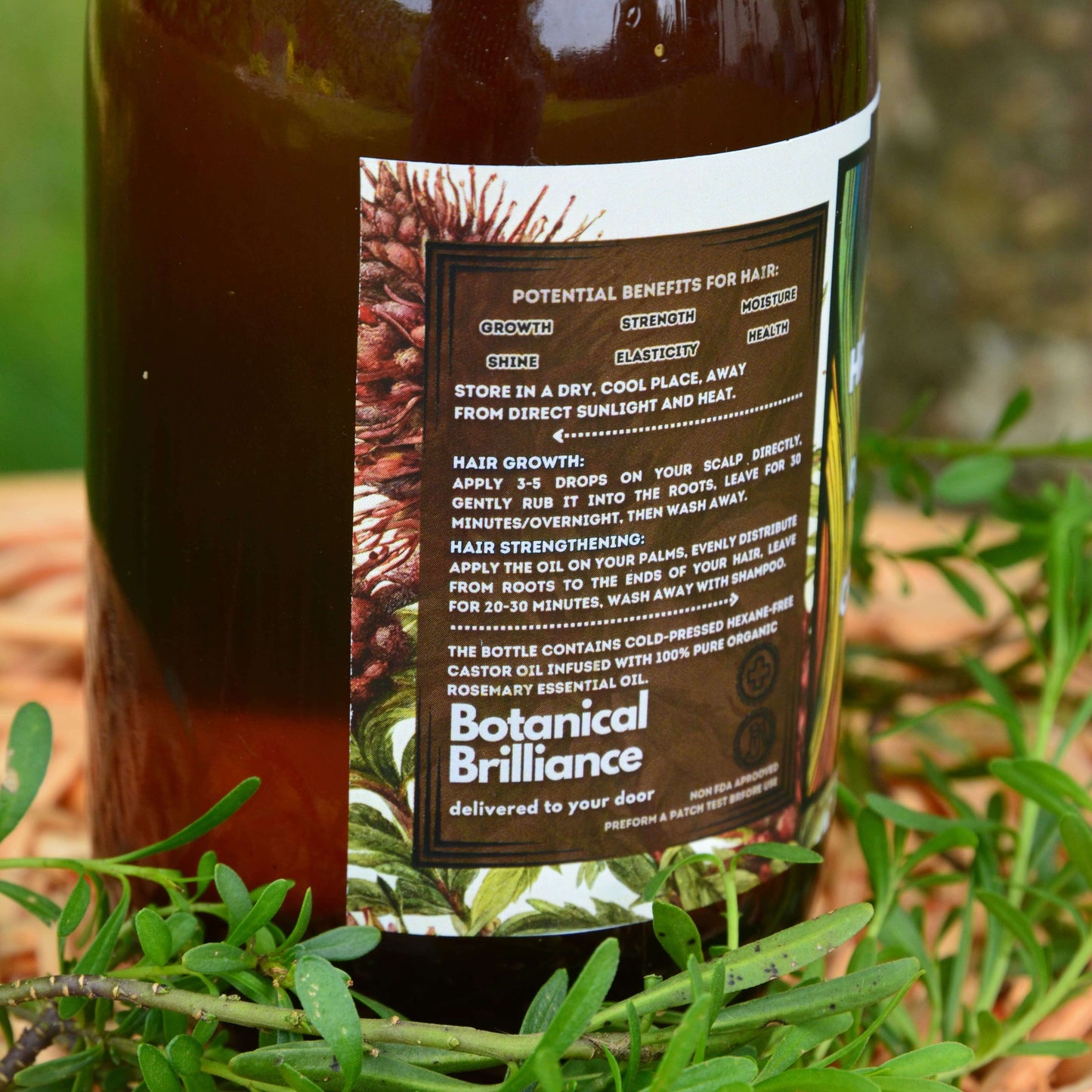 PREMIUM HAIR SERUM - ROSEMARY & CASTOR OIL (8oz)